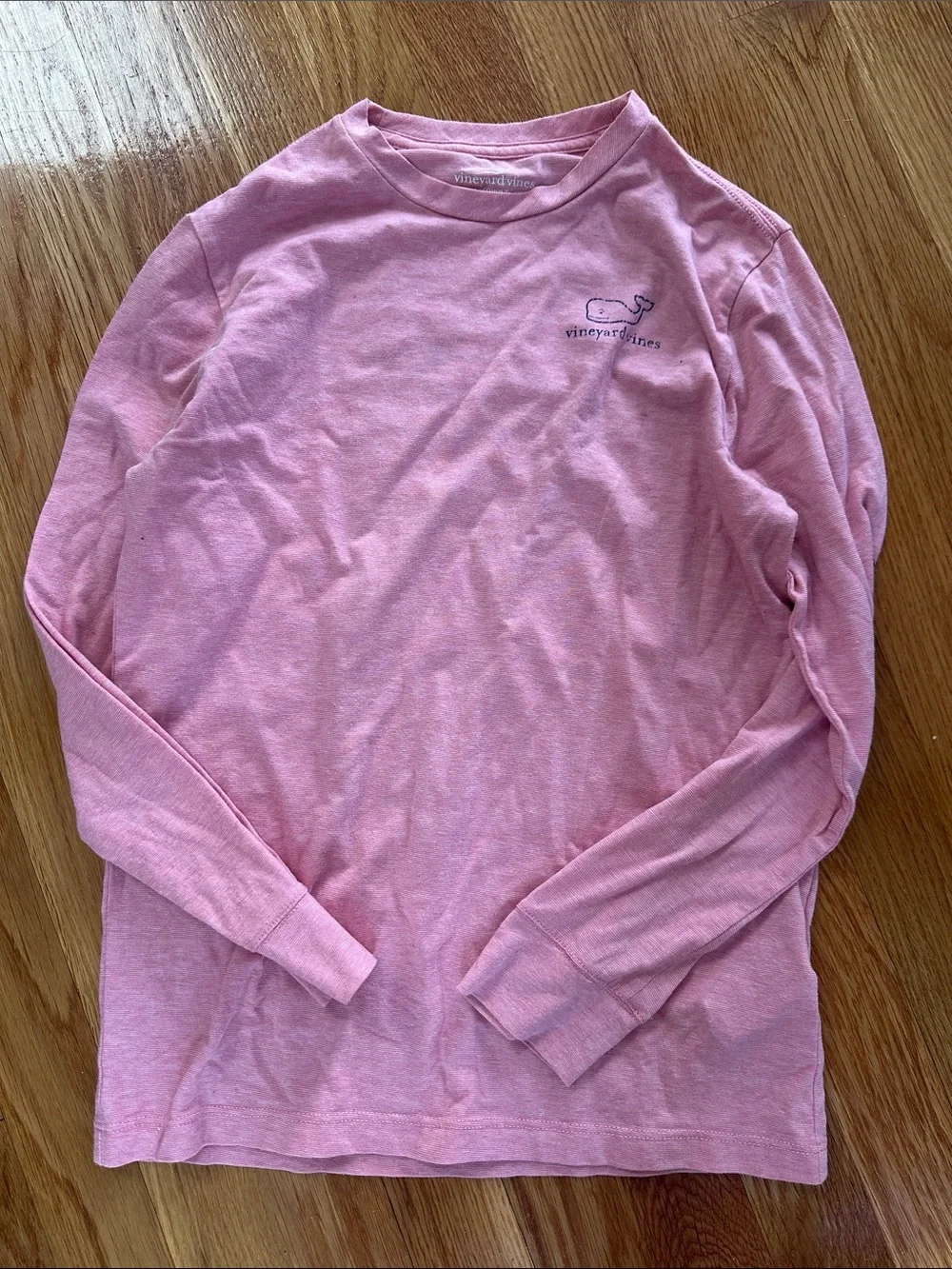 Vineyard Vines Pink Long-Sleeve Crewneck Tee, size small and 4t LIKE NEW